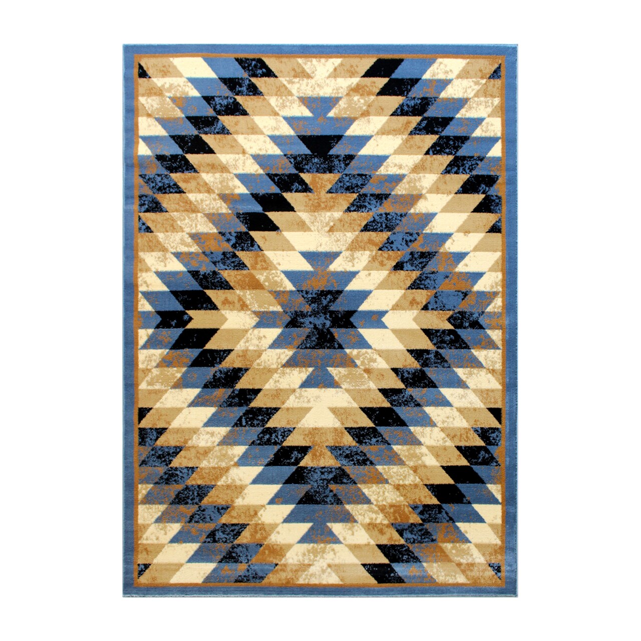 Masada Rugs Stephanie Collection Area Rug with Distressed Southwest Native American Design 1106